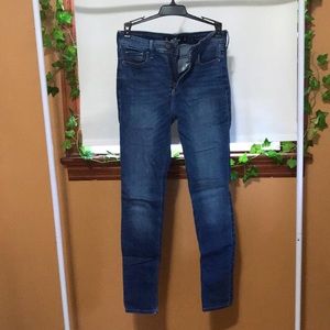 Hollister High Rise Super Skinny Dark Wash Jeans